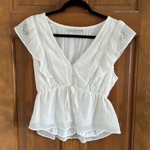 Abercrombie & Fitch size medium white blouse